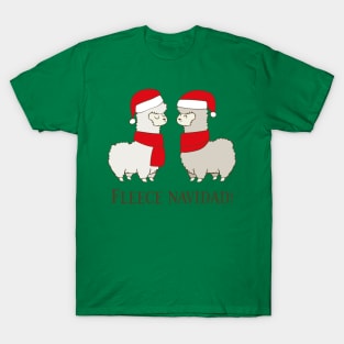 Fleece Navidad, Funny Cute Alpaca Christmas T-Shirt